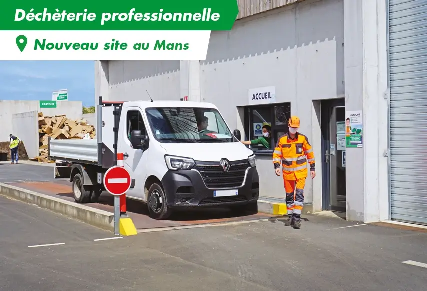 Visuel homepage déchèterie professionnelle Brangeon Recyclage Trangé Le Mans